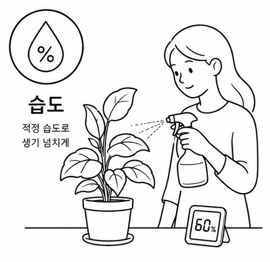 습도 일러스트레이션